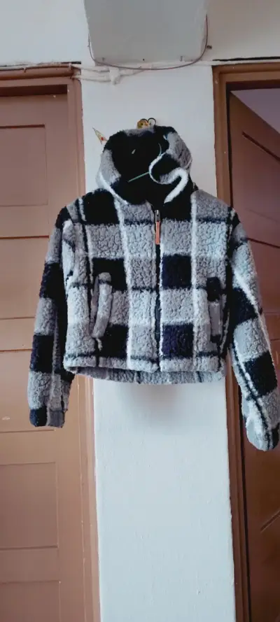 Chaqueta de chiporro con diseño a cuadros - miniatura 3