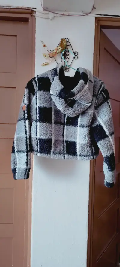 Chaqueta de chiporro con diseño a cuadros - miniatura 4