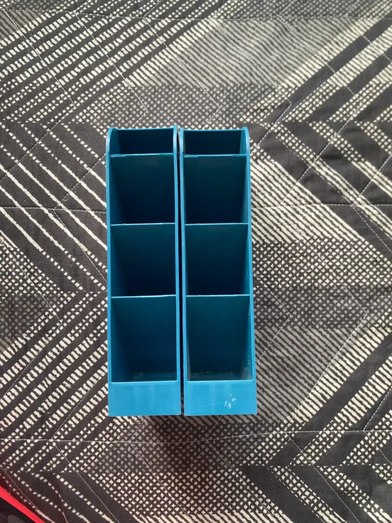 Organizador de escritorio azul de plástico - 3