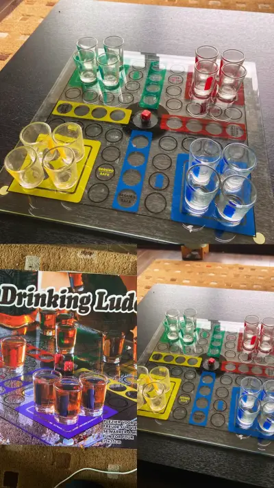 Juego de mesa Ludo con vasos de shot - miniatura 1