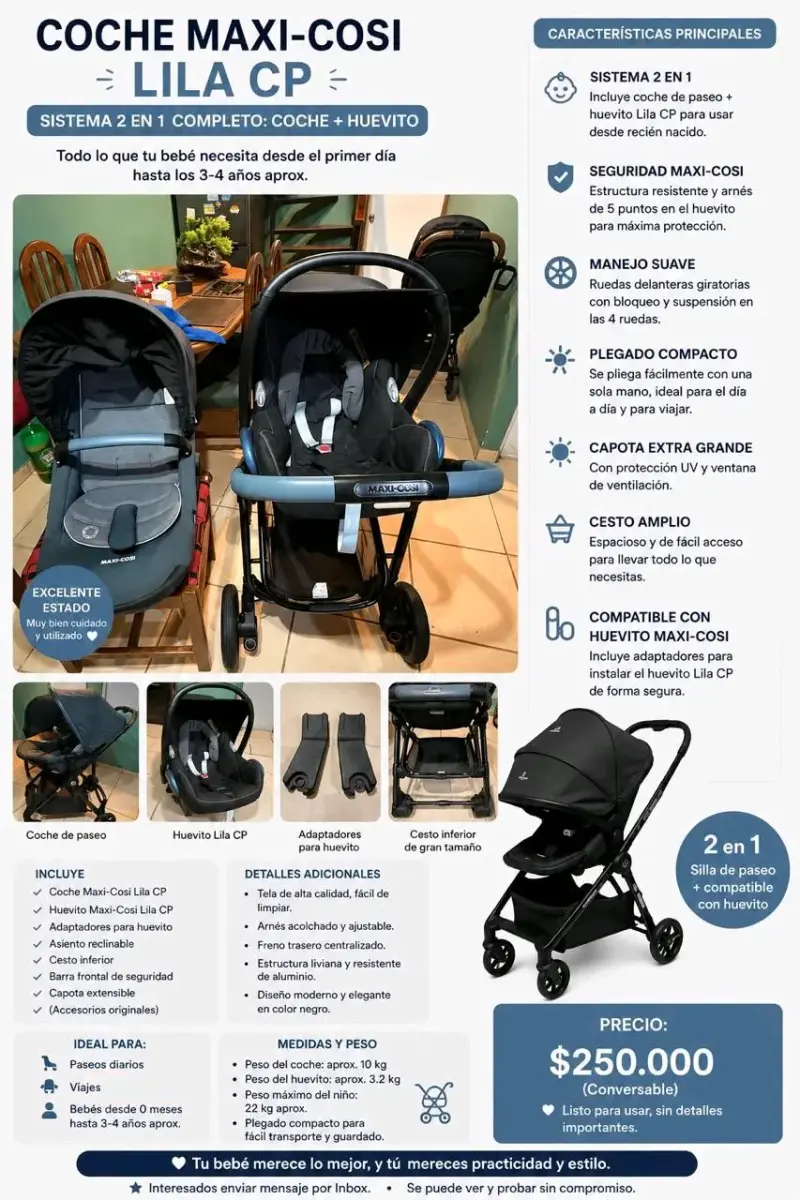 Coche Maxi-Cosi Lila CP 2 en 1