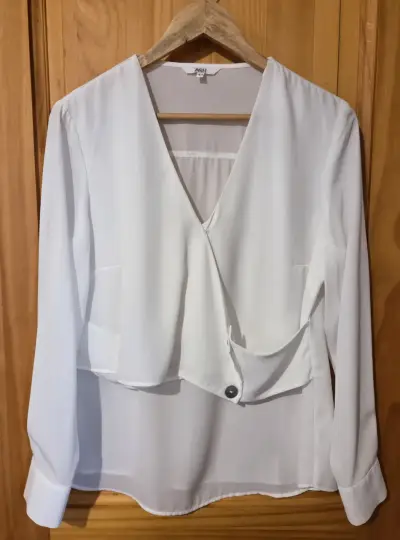 Blusa blanca elegante de mujer ASH - miniatura 1