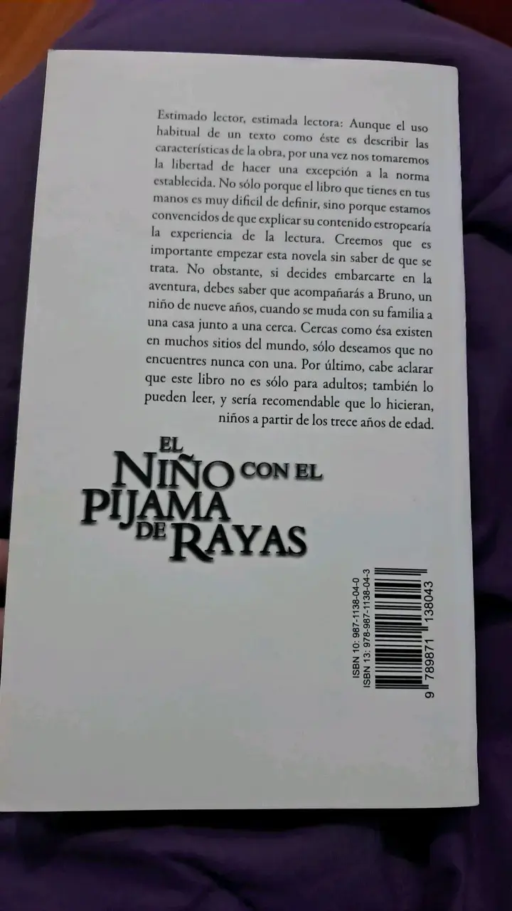 Libro 'El niño con el pijama de rayas' de John Boyne - 2