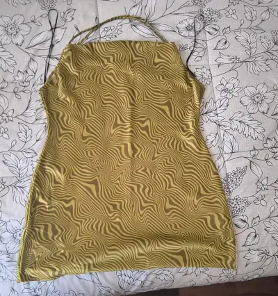 Vestido corto estampado amarillo H&M - miniatura 1