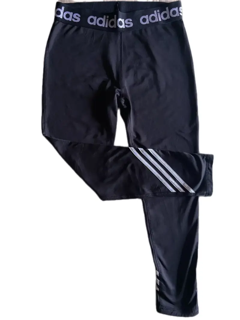 Leggings deportivos Adidas negros con franjas - 3