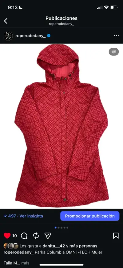 Parka Columbia Omni-Tech roja mujer - miniatura 1