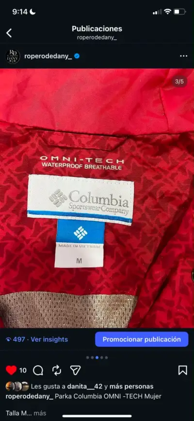 Parka Columbia Omni-Tech roja mujer - miniatura 5
