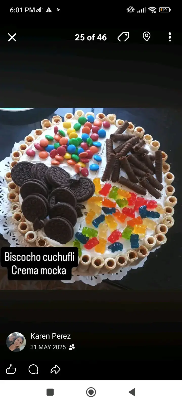 Brazo de reina con decoraciones de chocolate - 4