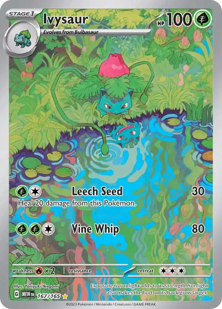 Carta Pokémon 151 Ivysaur holográfica Español - 1