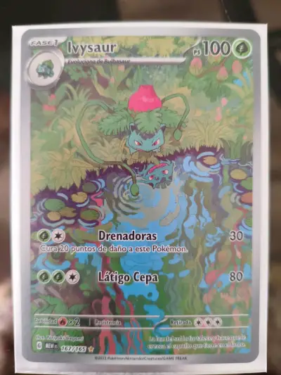 Carta Pokémon 151 Ivysaur holográfica Español - miniatura 3
