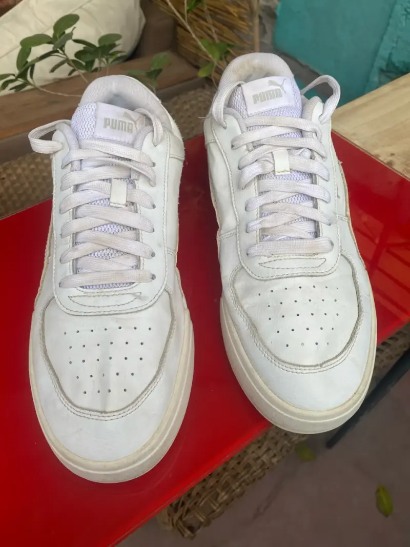 Zapatillas blancas Puma hombre de cuero - 1