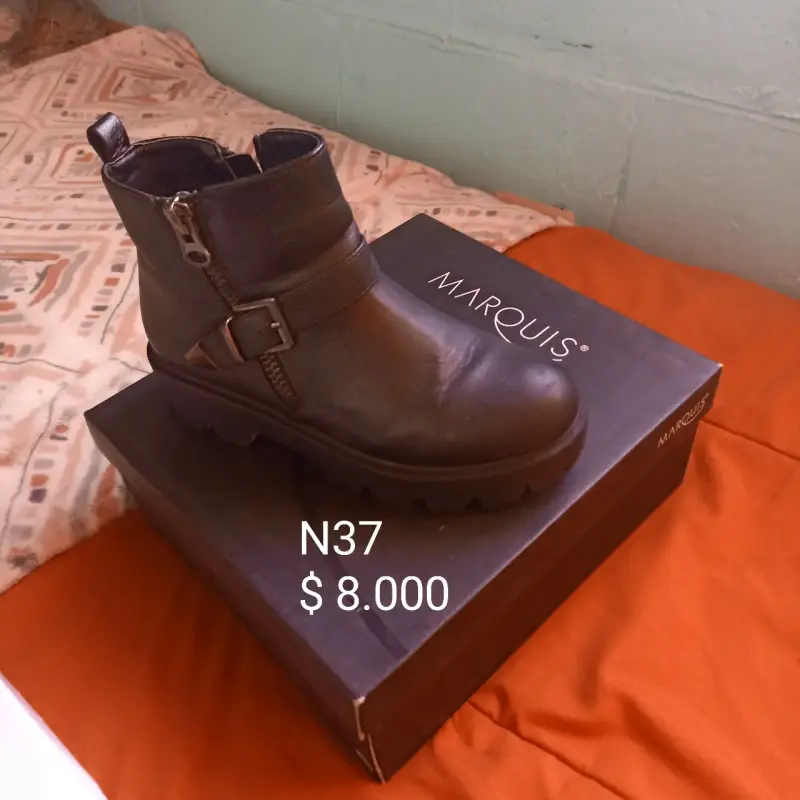 Botines de cuero negro Marquis talla 37
