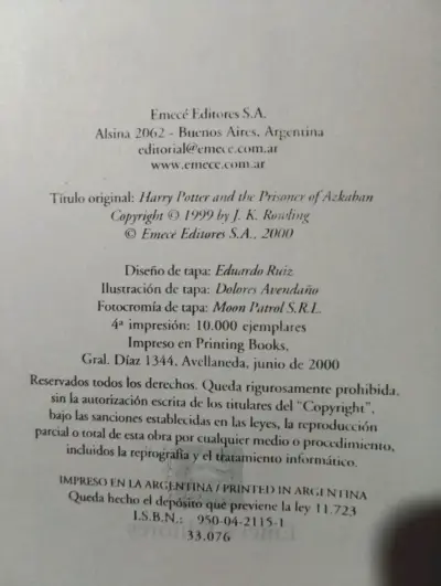 Libro Harry Potter y el prisionero de Azkaban - miniatura 2