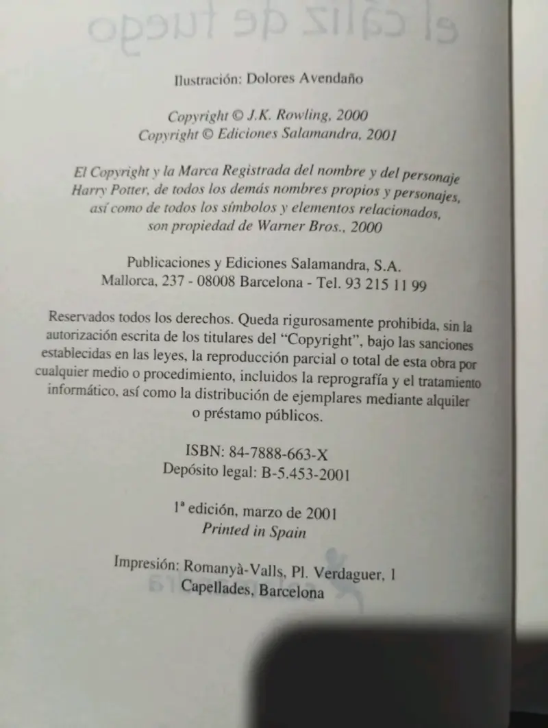 Libro Harry Potter y el cáliz de fuego - 2