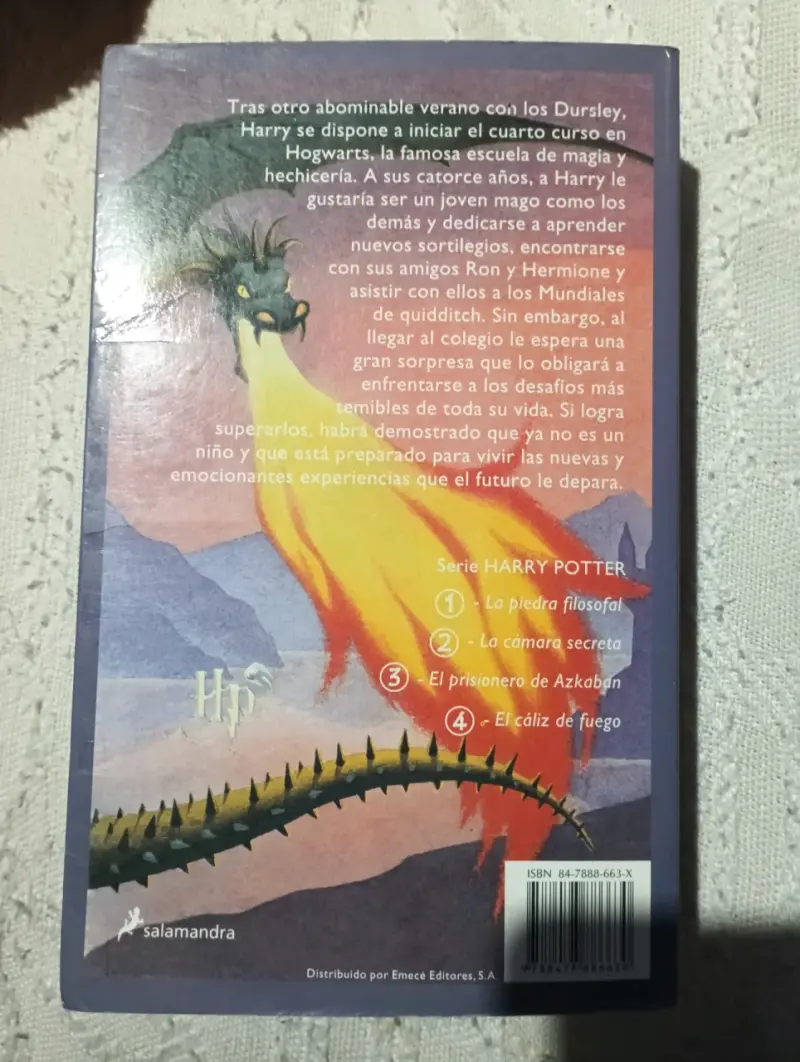 Libro Harry Potter y el cáliz de fuego - 3
