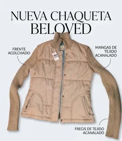 Chaqueta acolchada beige - miniatura 1