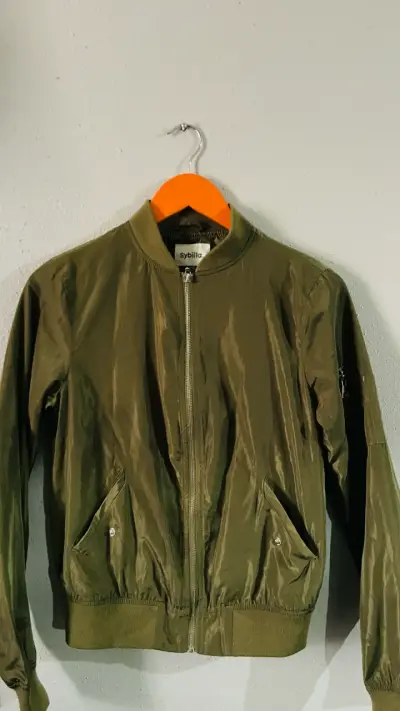Chaqueta bomber verde oliva Sybilla - miniatura 3