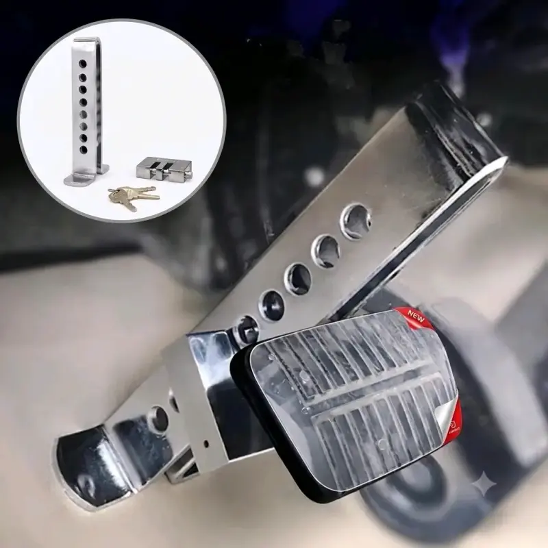 Bloqueador de pedal de acero inoxidable con llave