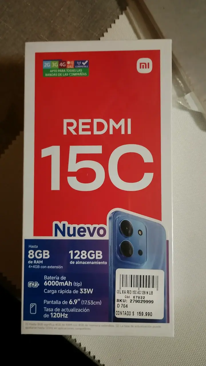 Smartphone Xiaomi Redmi 15C 128GB Nuevo