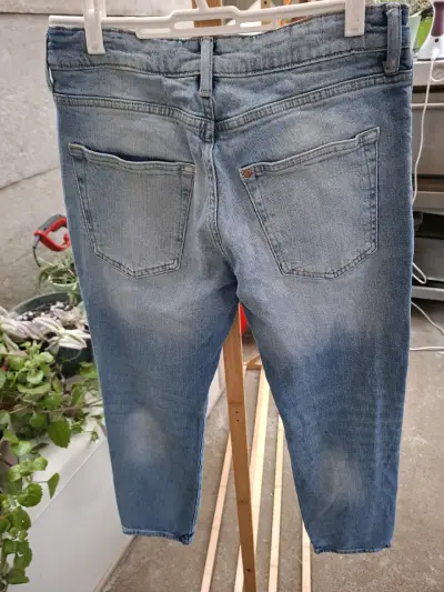 Jeans rectos azul claro para mujer H&M - miniatura 2