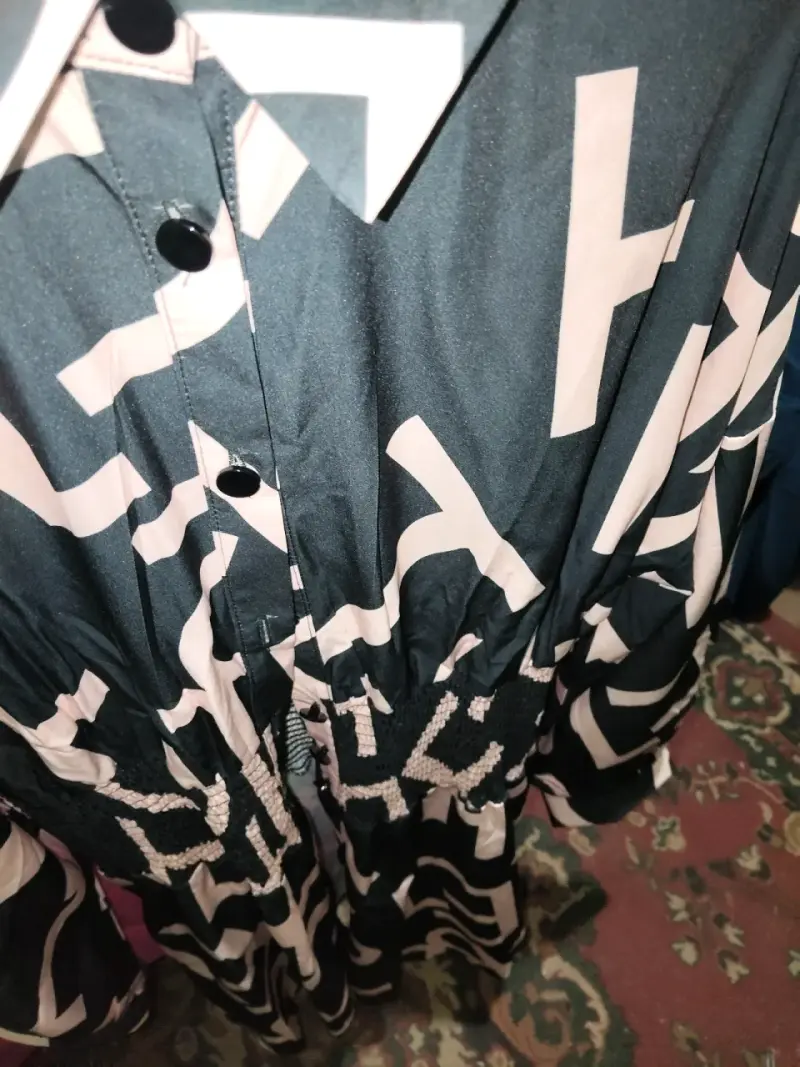 Vestido estampado blanco y negro - 2
