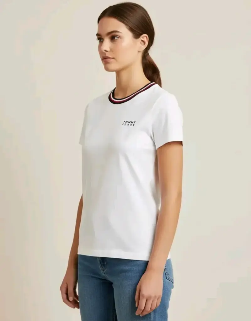 Polera Tommy Jeans Logo Slim Fit Mujer Talla M - 4