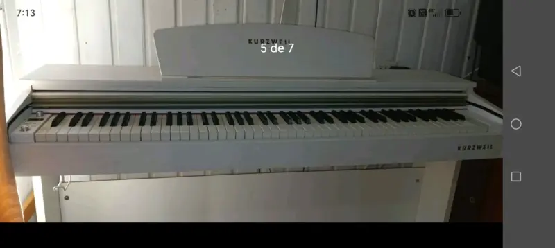 Piano digital Kurzweil blanco con banqueta - 2