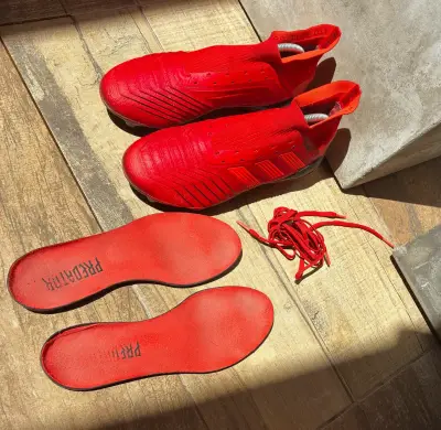 Botines de fútbol Adidas Predator rojos 18.1 - miniatura 5