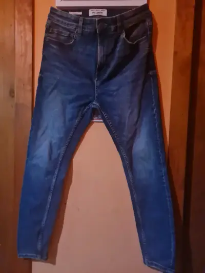 Jeans azul oscuro Pull&Bear para hombre - miniatura 1