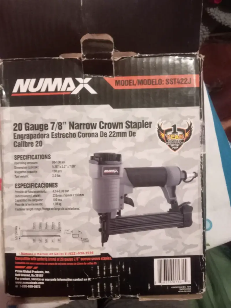 Engrapadora neumática Numax SST422J calibre 20 - 1