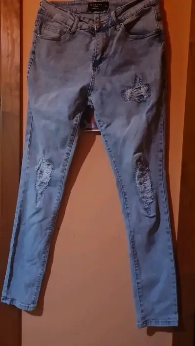 Jeans desgastados Denim Life azul claro - miniatura 1