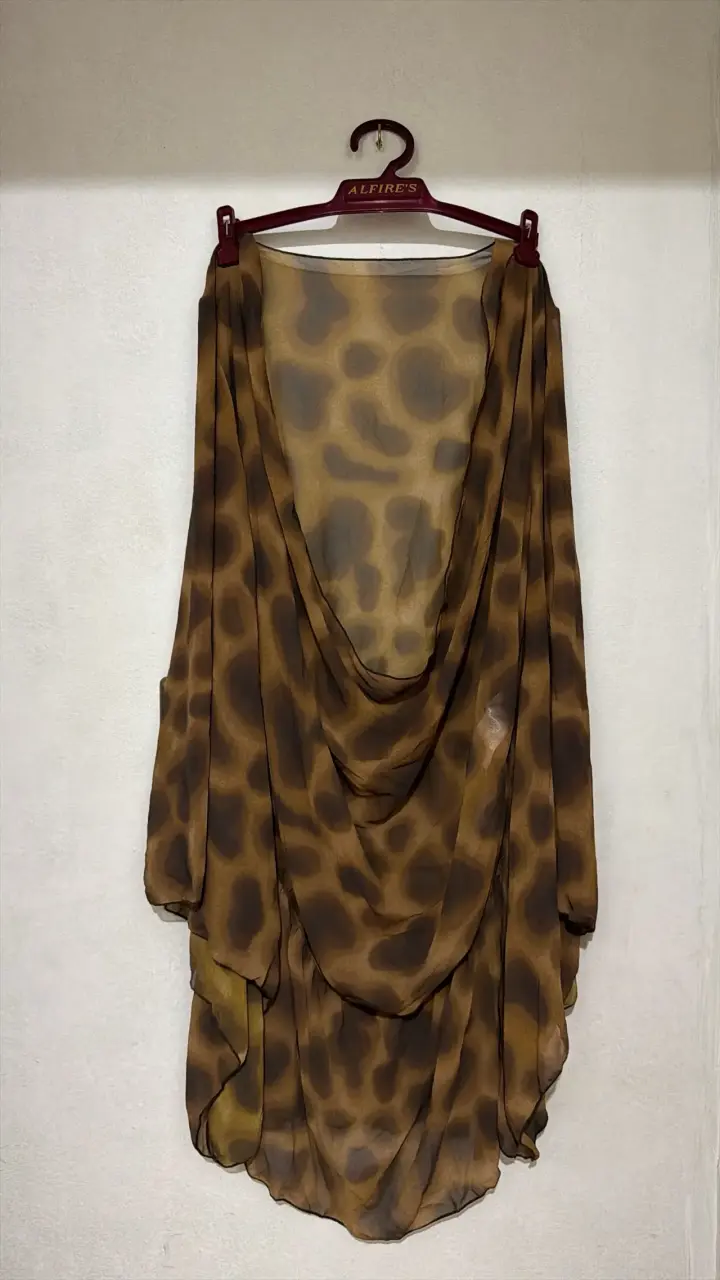Vestido estampado animal print marrón - 3