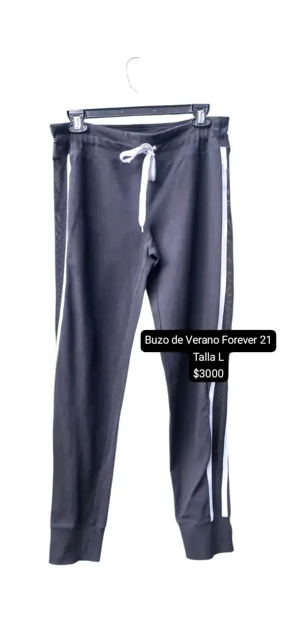 Pantalón deportivo Forever 21 negro talla L