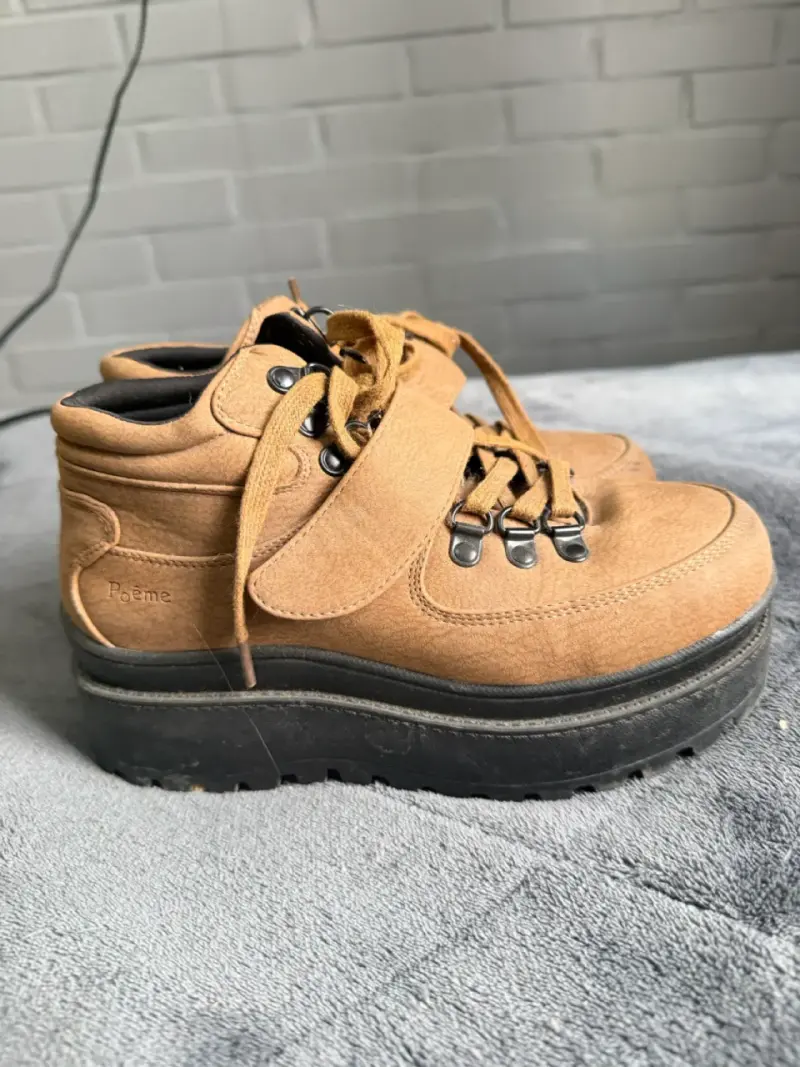 Botines de plataforma Poème color camel - 1