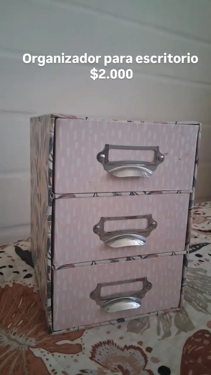 Organizador de escritorio floral con cajones - 2