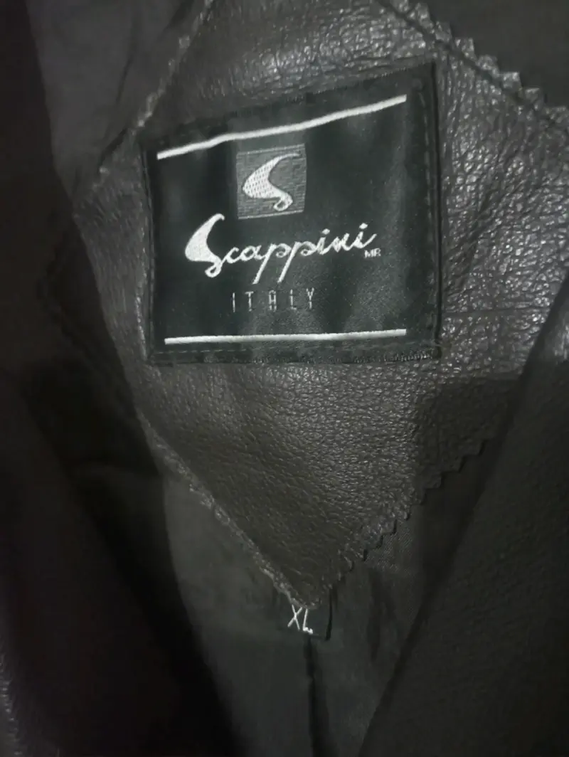 Chaqueta de cuero café para hombre - 2