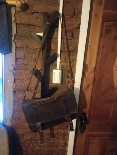Bolso de cuero vintage marrón - miniatura 1