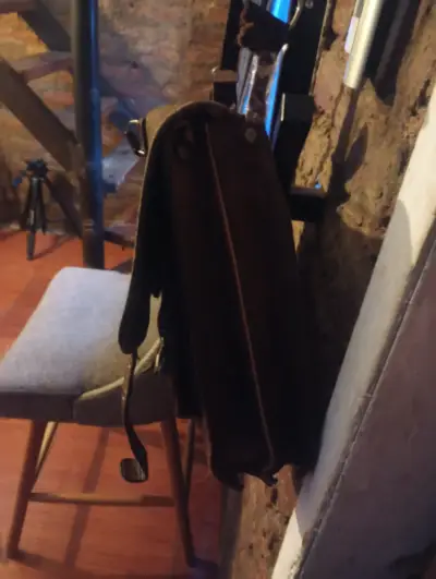 Bolso de cuero vintage marrón - miniatura 2
