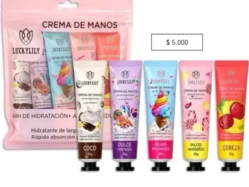 Set de cremas de manos LuckyLily 6 variedades
