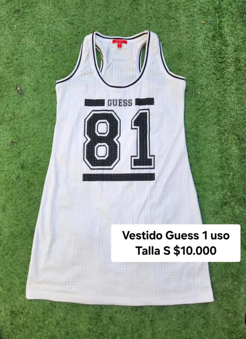 Vestido deportivo Guess blanco talla S