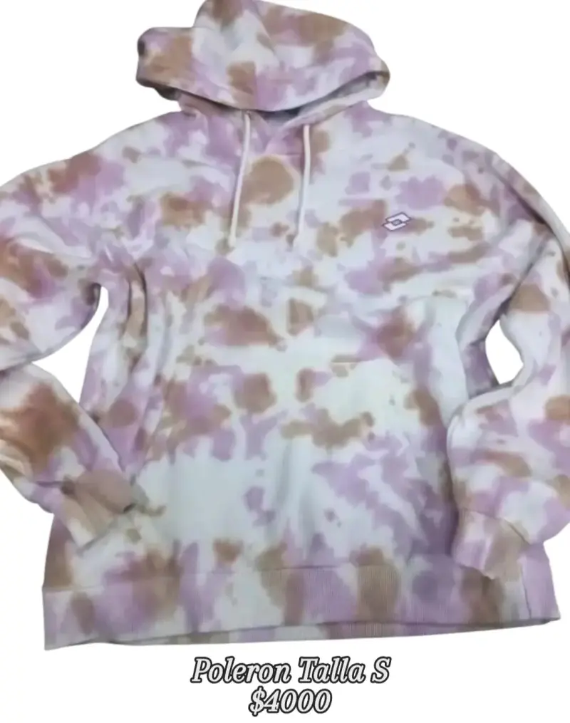 Polerón tie-dye con capucha talla S