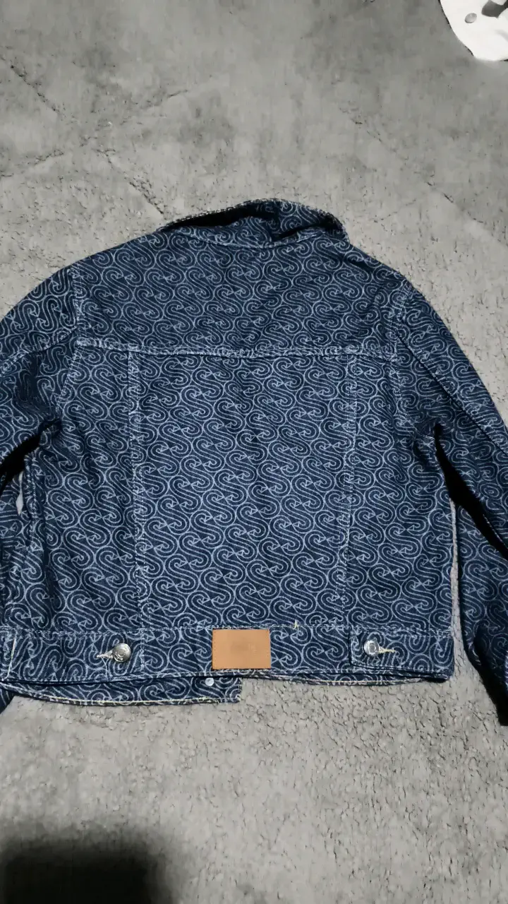 Chaqueta de mezclilla Topshop azul estampada - 3