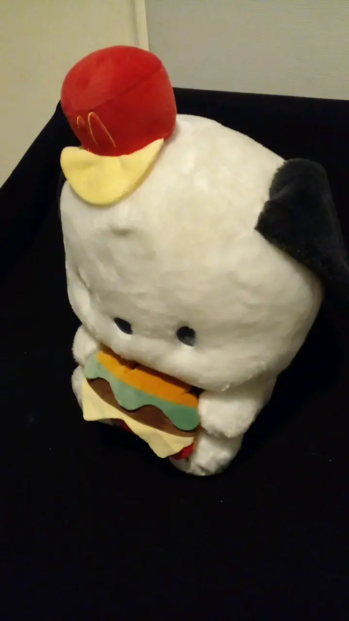 Peluche de perro con gorra y hamburguesa - 2