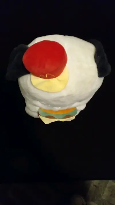 Peluche de perro con gorra y hamburguesa - miniatura 5