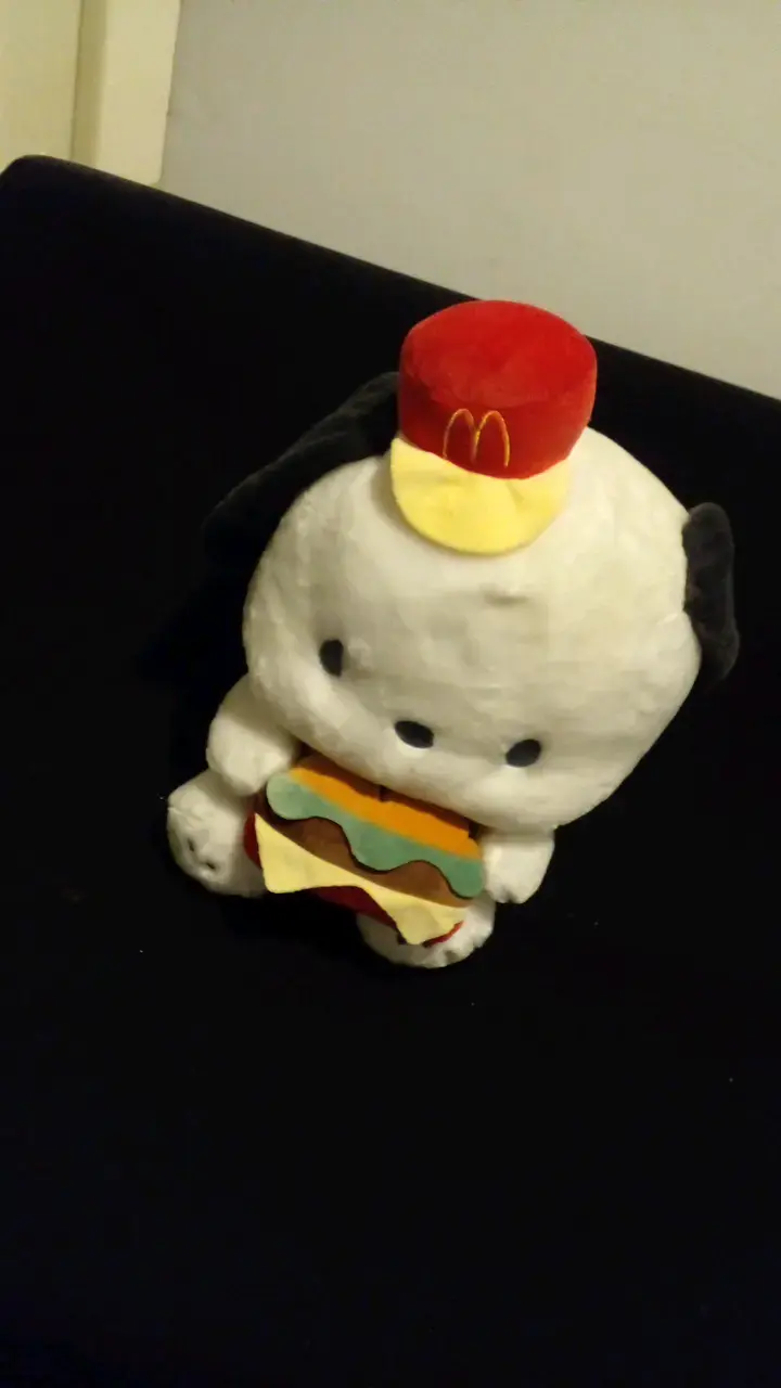 Peluche de perro con gorra y hamburguesa - 6