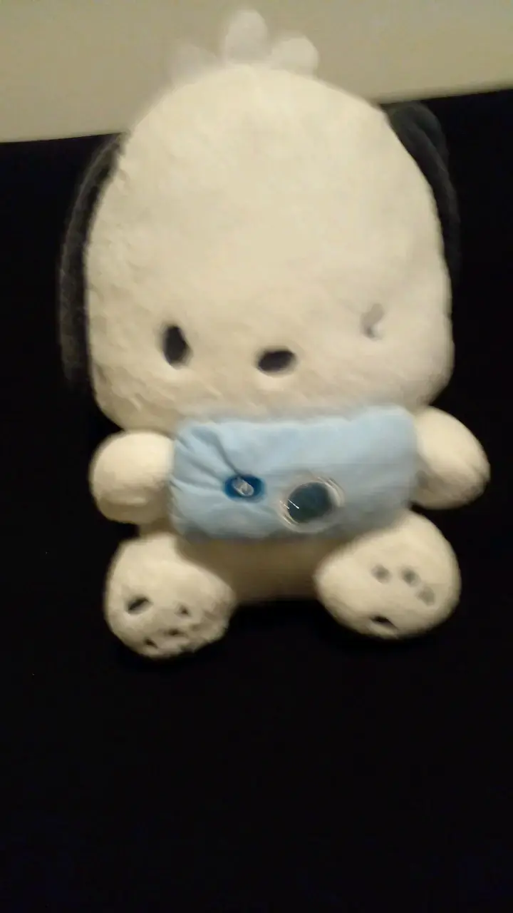 Peluche blanco con detalles azules - 1