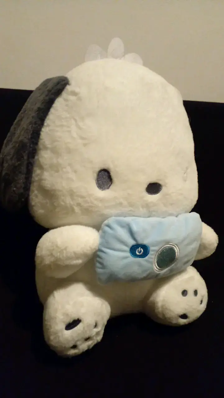 Peluche blanco con detalles azules - 3