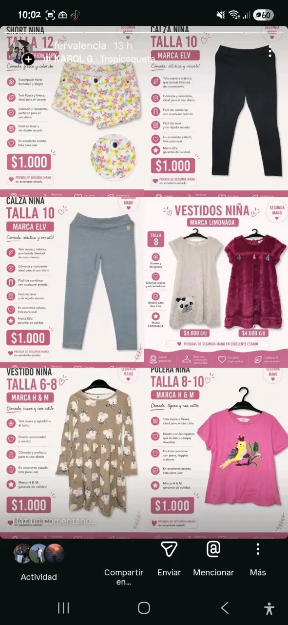 Ropa usada en buen estado para niñas - 2