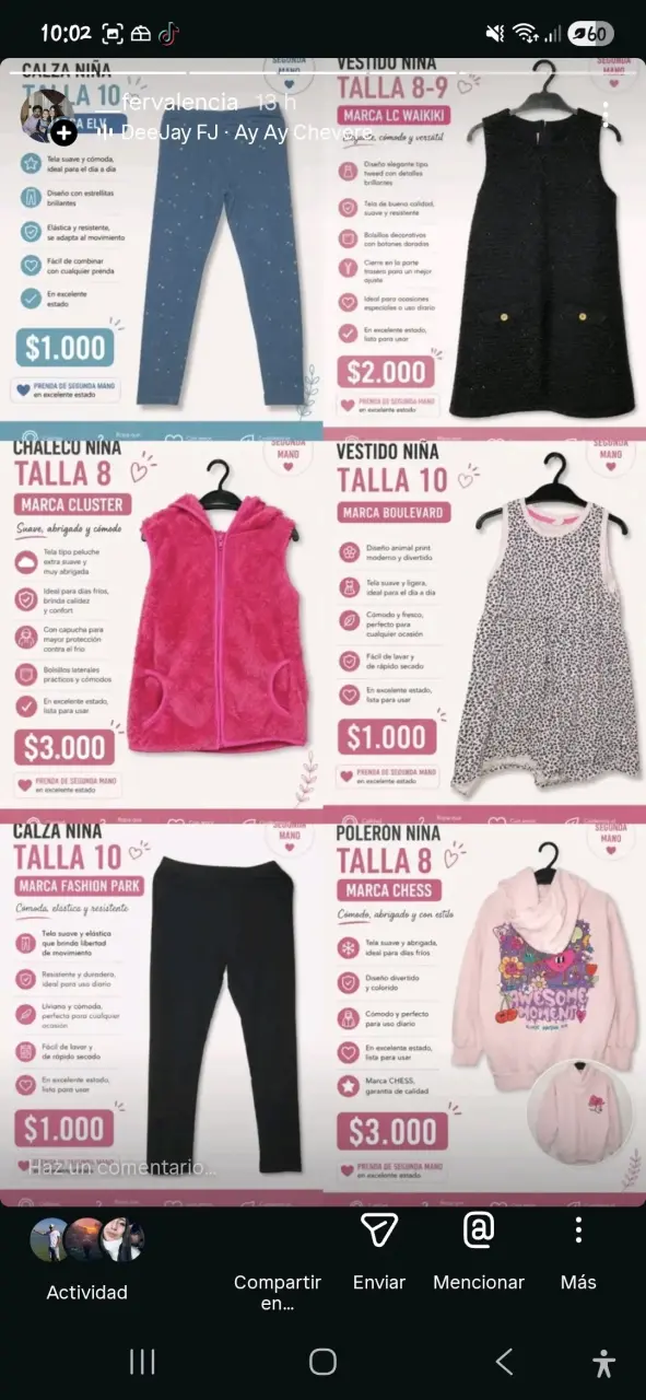 Ropa usada en buen estado para niñas - 3