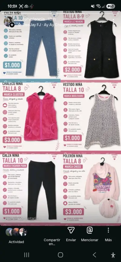 Ropa usada en buen estado para niñas - miniatura 3